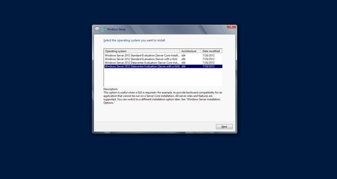 windows server 2012 install